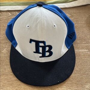 MLB baseball with Tampa Bay Logo. 59 Fifty Size 7 1/4.  New Era